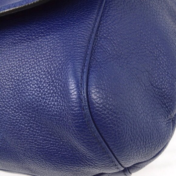 Gucci Blue Horsebit Detail Bamboo Shoulder Bag - Picture 4 of 12